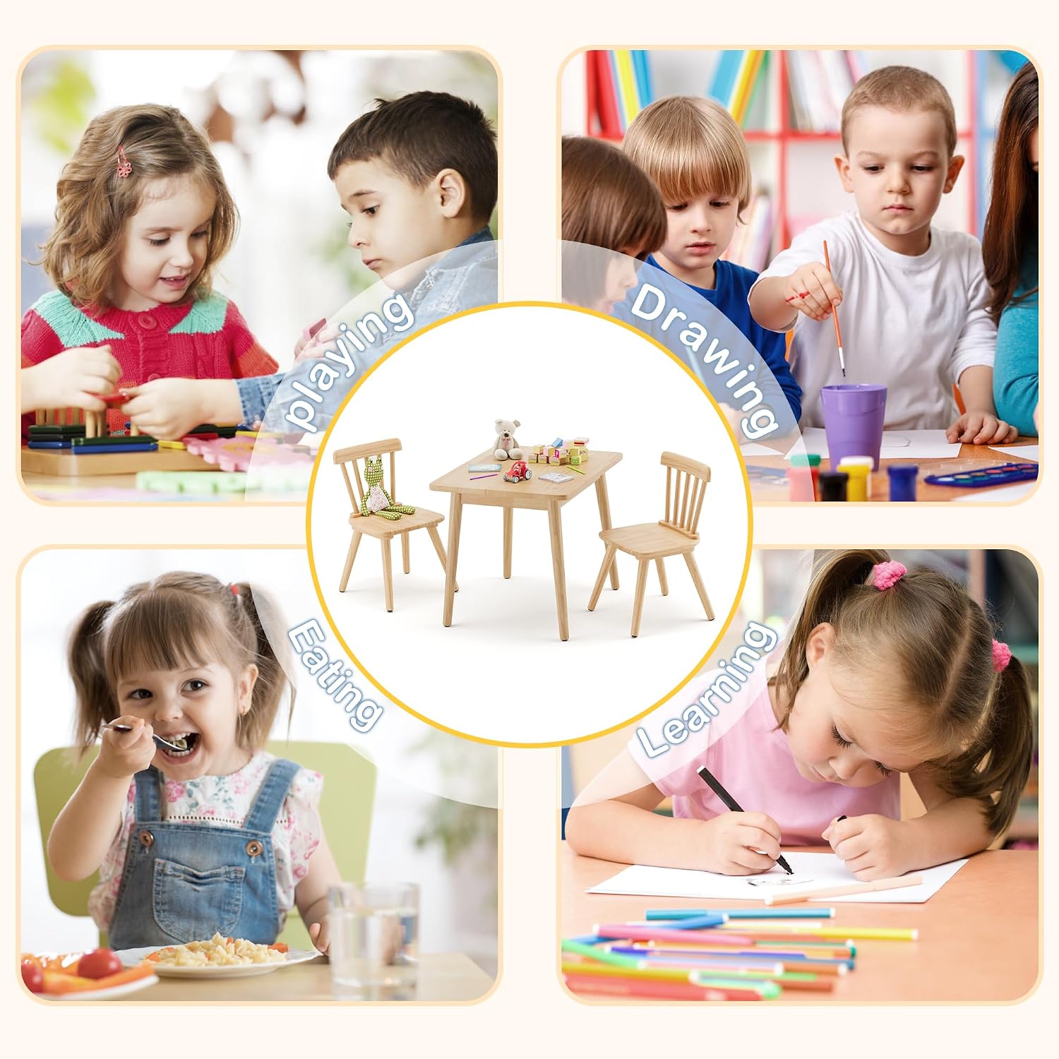 Kids Table & Chair Set Rubberw - огляд і ціна Art Craft Toddlers