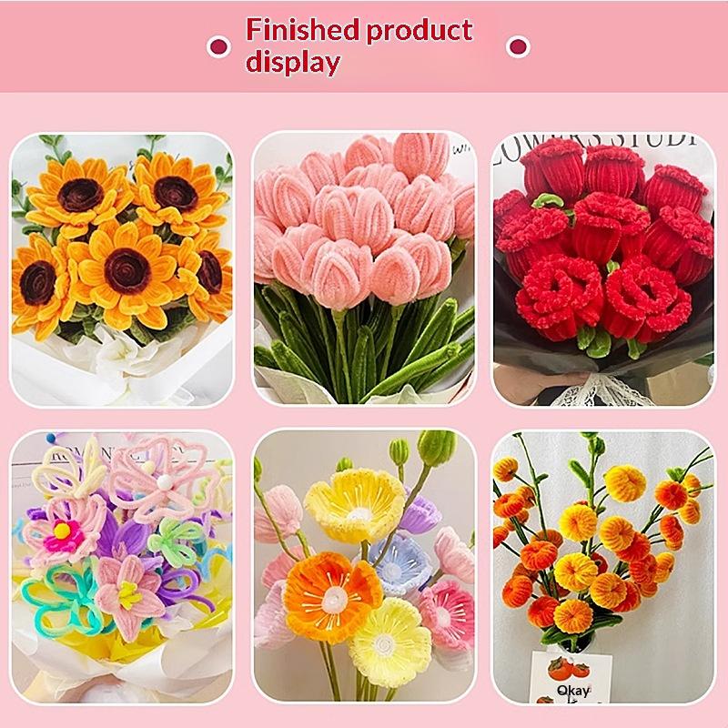 200/300Pcs Chenille Stems 30cm - огляд і ціна Art Craft Flower Making