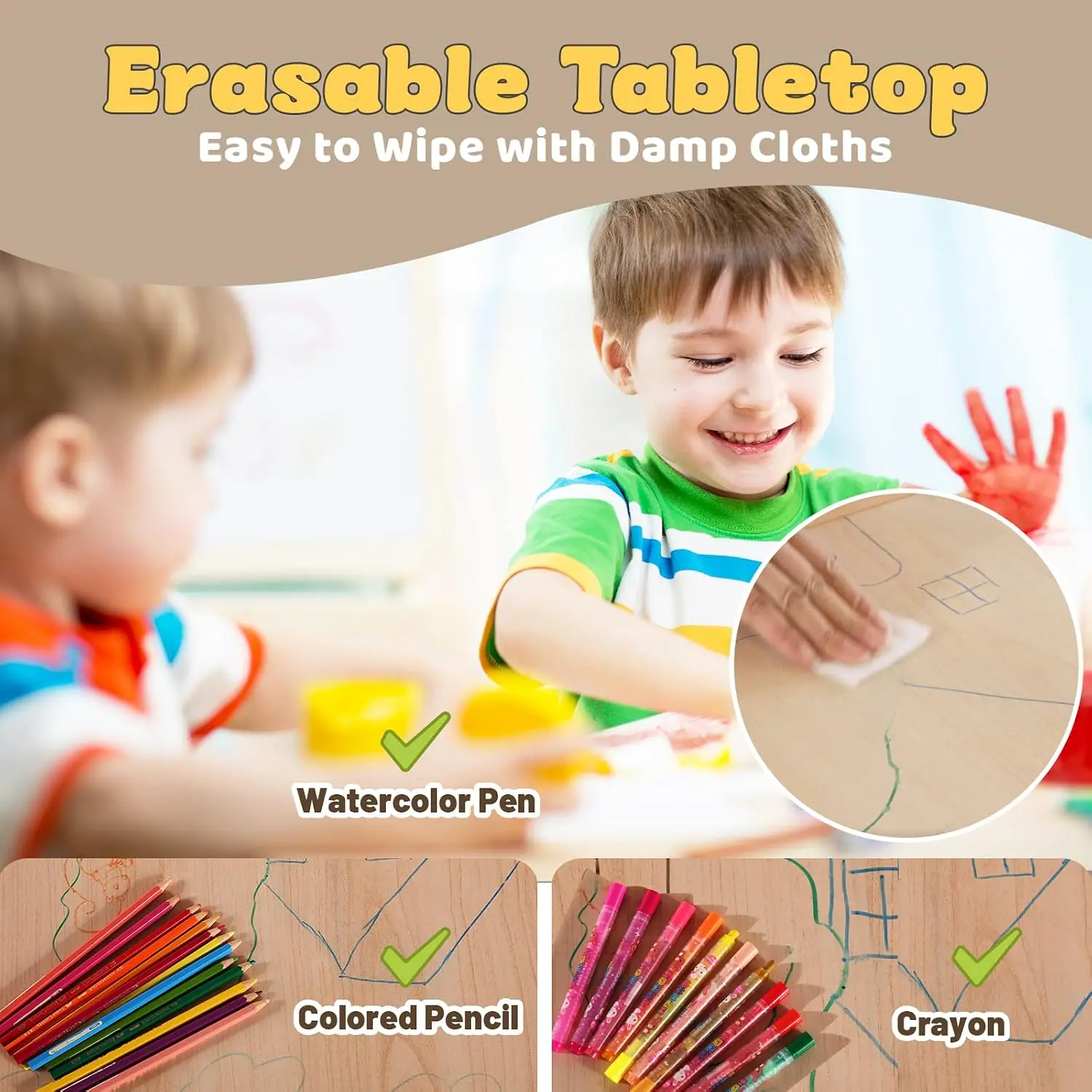 Kids Table and 4 Chairs Set fo - огляд і ціна Art Craft Toddlers