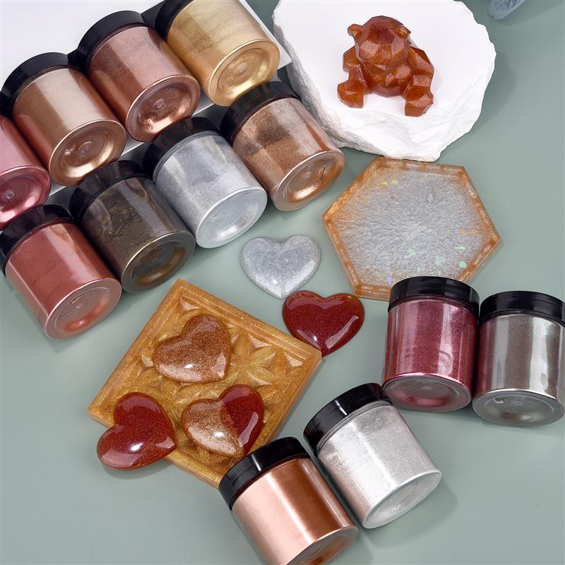 50g Shimmer Metallic Gold Silv - огляд і ціна Resin Pigment Powder