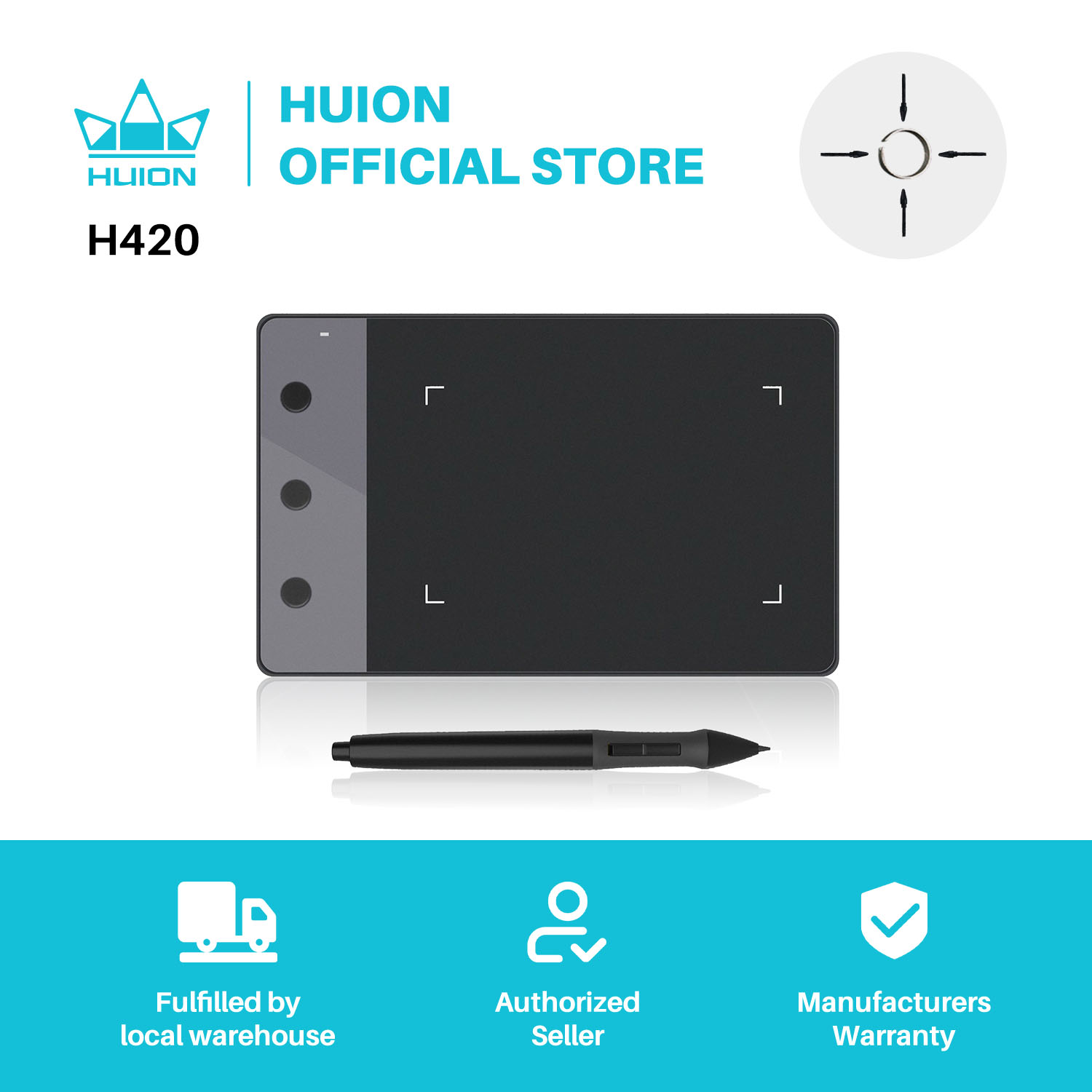 New HUION H420 Graphics Tablet - огляд і ціна Art Craft Online