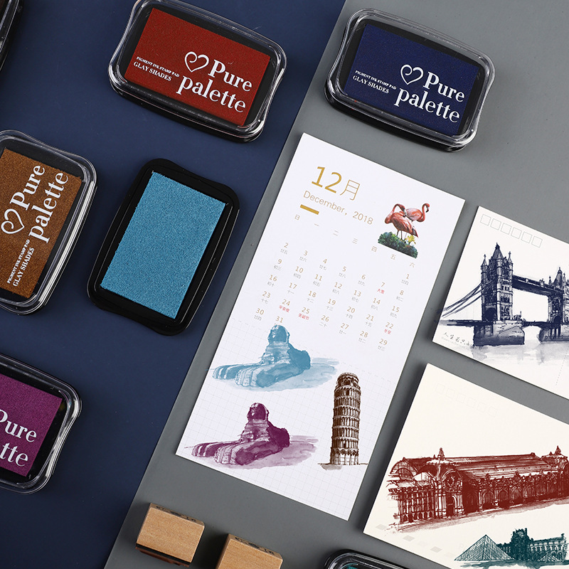 12 Colors Large Size Vintage I - огляд і ціна Stamping Ink Pad
