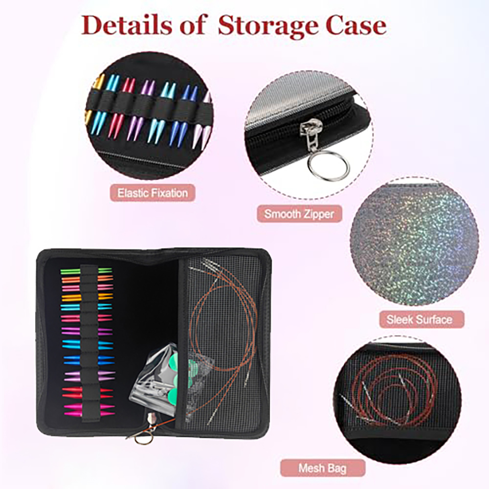 12 Pairs Interchangeable Circu - огляд і ціна Knitting Needle Circular