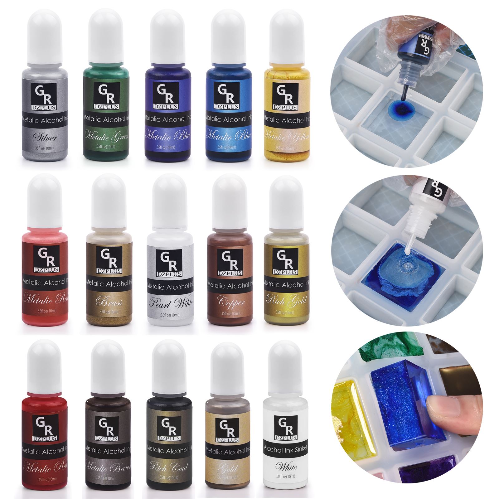 1 Set Resin Pigment Kit Art In - огляд і ціна Alcohol Ink Set