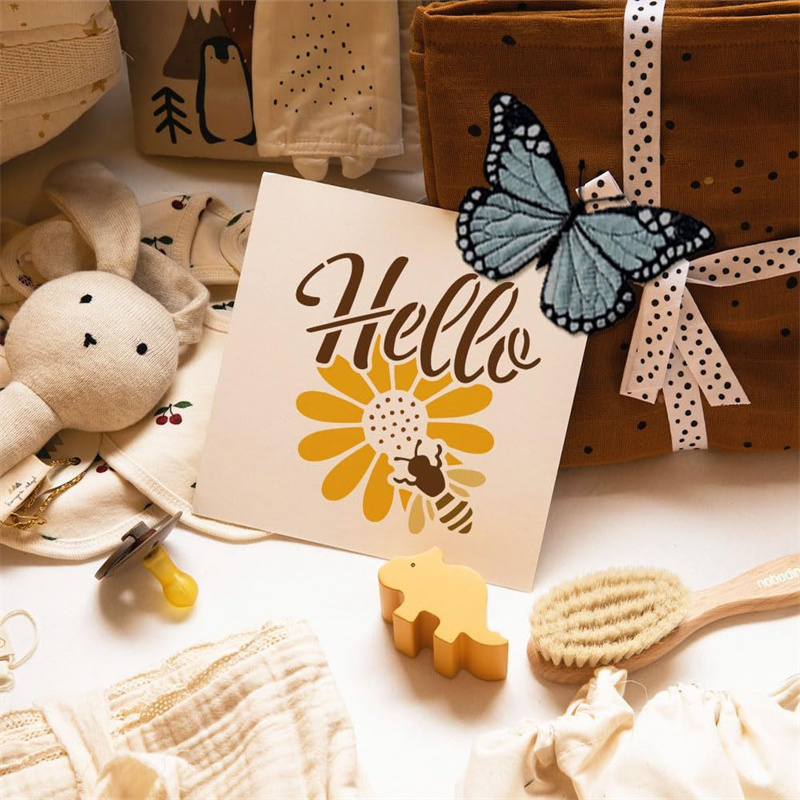 9Pcs Quotes Bee Honey Stencils - огляд і ціна Art Craft Quotes